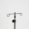 Midcentral Medical Chrome IV Pole W/Thumb Knob, 2 Hook Top, 6-Leg Spider Base, Yellow, W/3" Casters MCM277-YLW